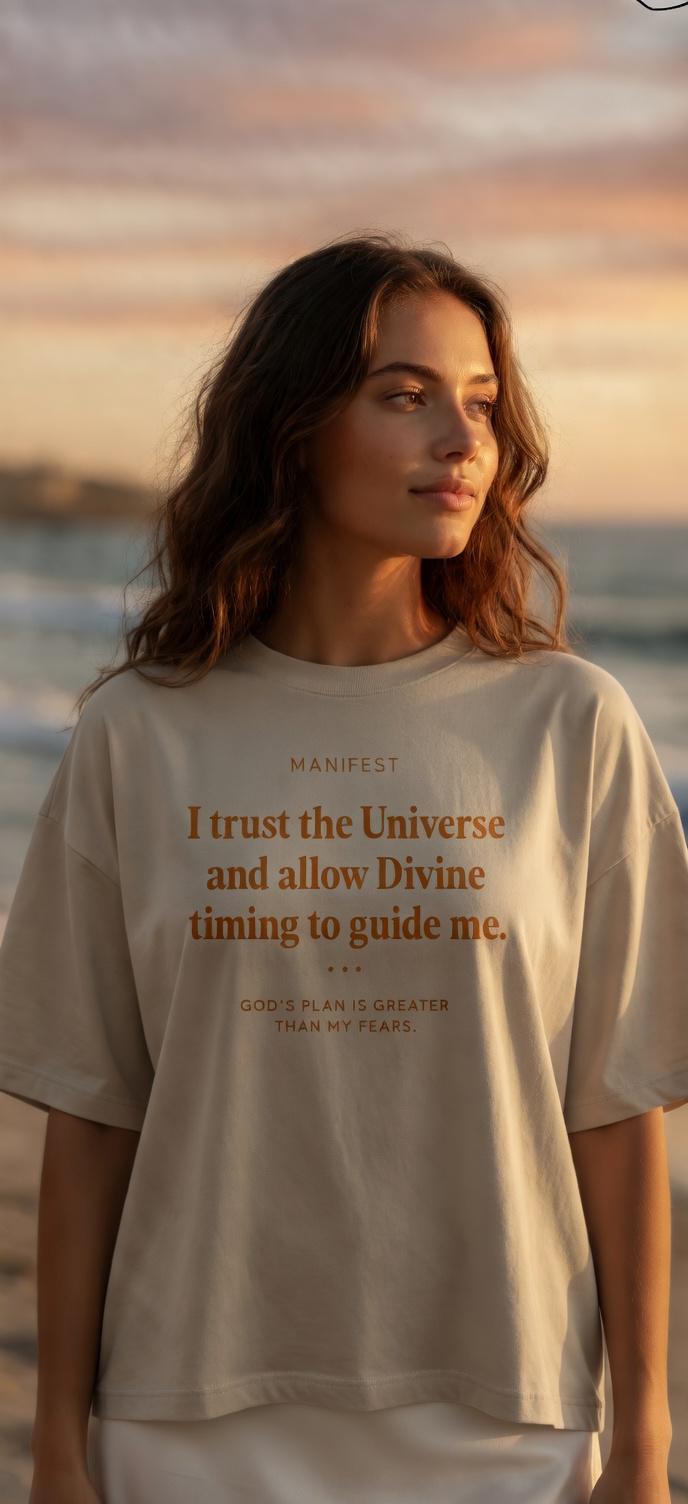 T-Shirt Manifest Divine Timing Faded Look Unisex – vP-Store