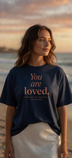 Oversized Bio Shirt Navy Print 100% Organic Cotton – vP-Store