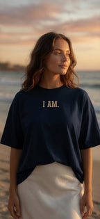 Oversized Bio Shirt Navy Unisex