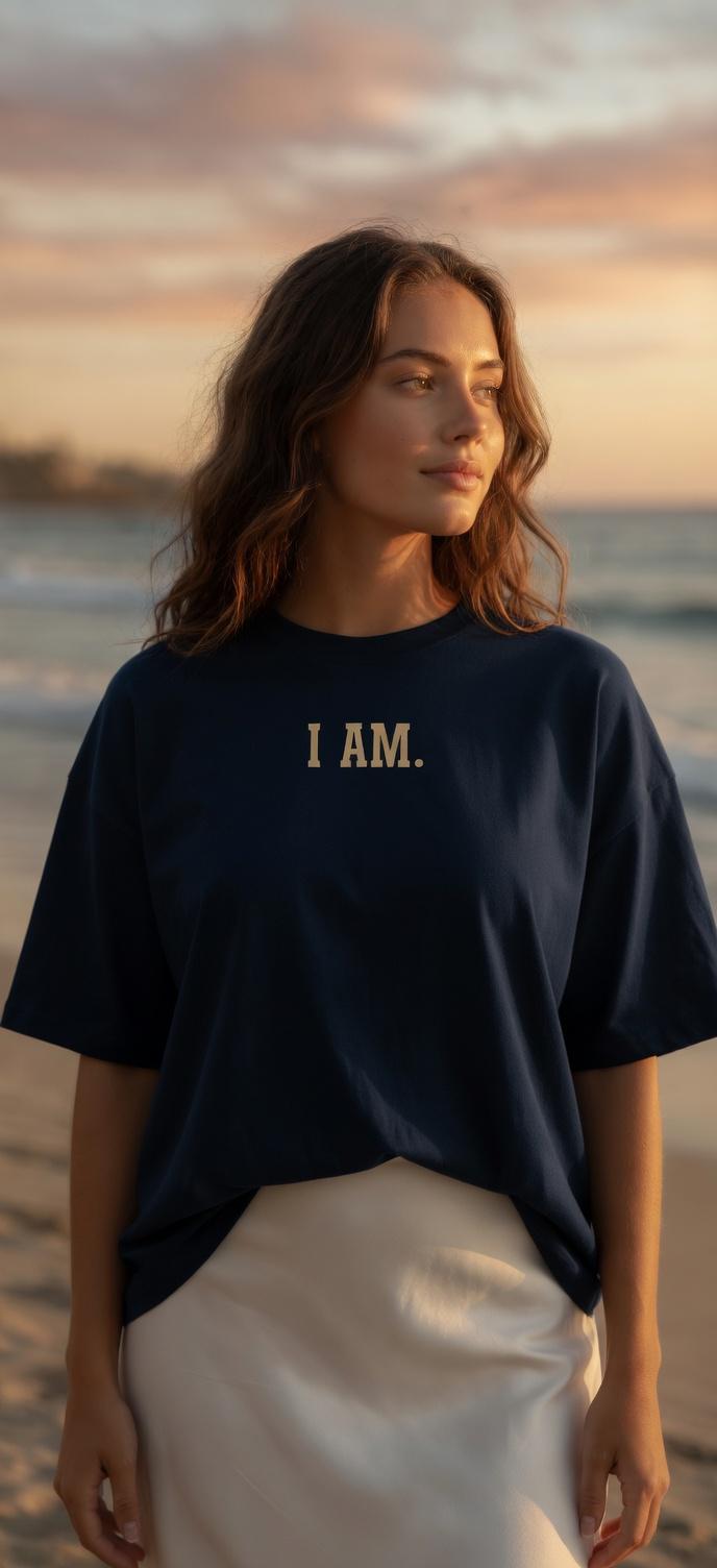 Oversized Bio Shirt Navy Unisex