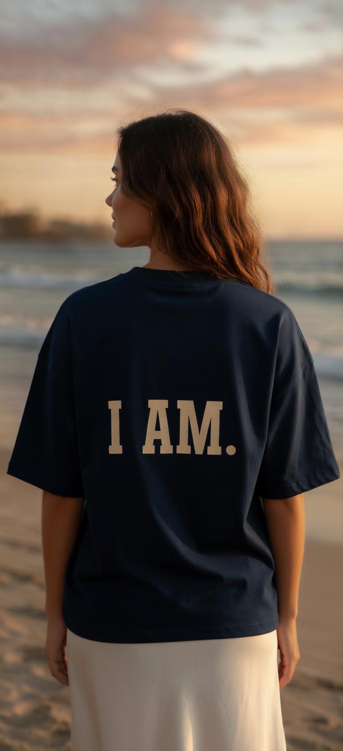 Oversized Bio Shirt Navy Unisex