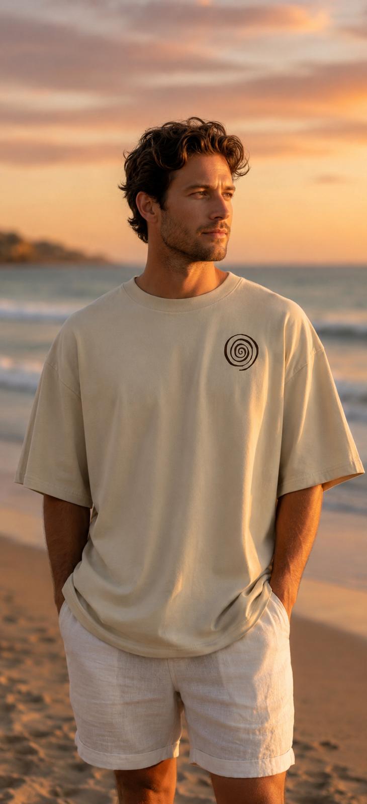 Oversized Bio T-Shirt Breiter Kragen Unisex