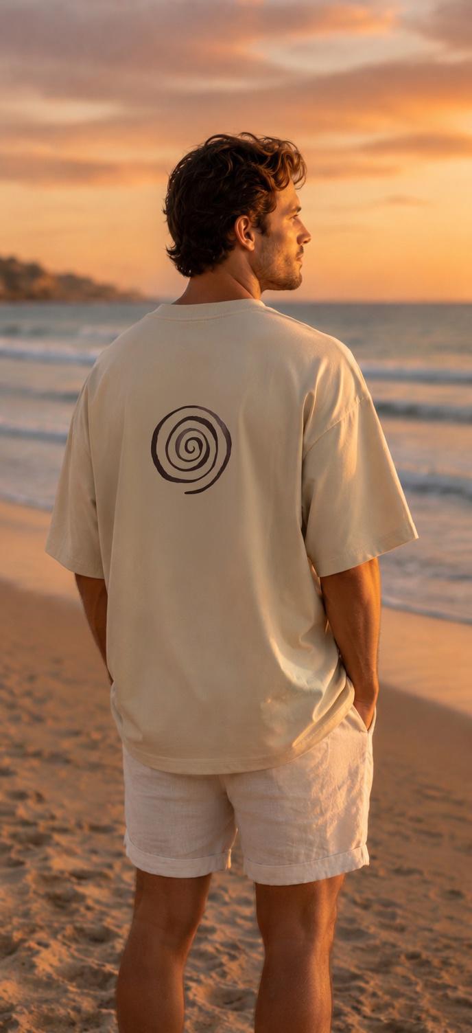 Oversized Bio T-Shirt Breiter Kragen Unisex