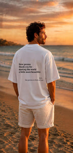 Oversized Unisex Bio-T-Shirt mit breitem Kragen