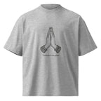Oversized Bio Shirt Grau Print Organic Cotton Unisex – vP-Store